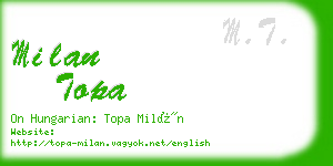 milan topa business card